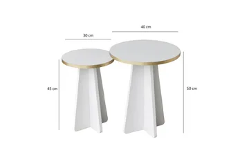 Munne Soffbord 40 cm - Vit - Möbler - Bord & matgrupper - Soffbord