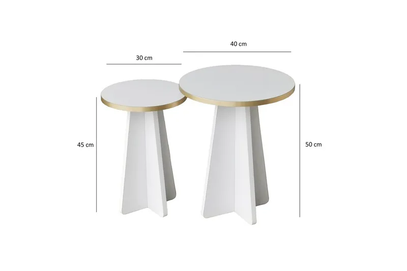 Munne Soffbord 40 cm - Vit - Möbler - Bord & matgrupper - Soffbord