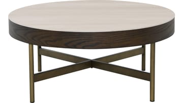 Soffbord Myrdal 90 cm - Travertintopp med bronsfärgade metallben - Möbler - Bord & matgrupper - Soffbord