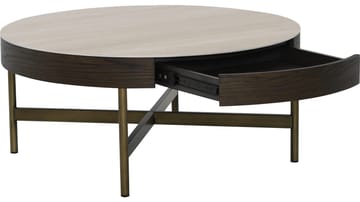 Soffbord Myrdal 90 cm - Travertintopp med bronsfärgade metallben - Möbler - Bord & matgrupper - Soffbord