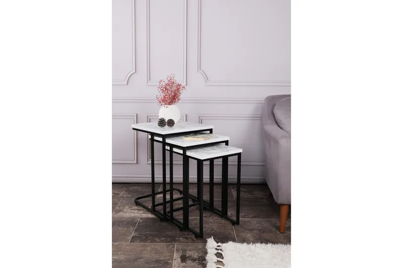 Nagako Satsbord Vit/Svart - Hanah Home - Möbler - Bord & matgrupper - Soffbord