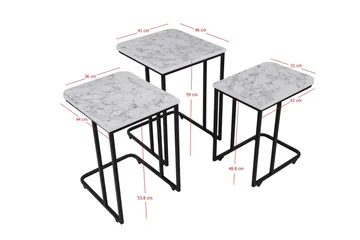 Nagako Satsbord Vit/Svart - Hanah Home - Möbler - Bord & matgrupper - Soffbord