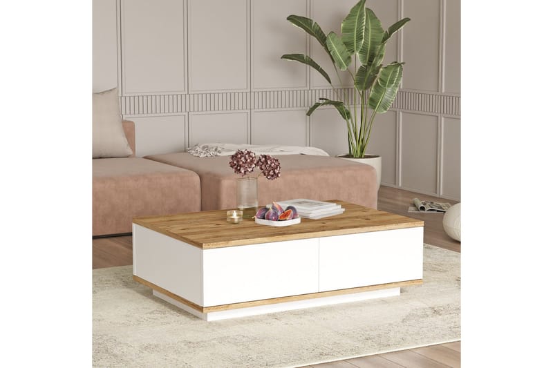 Najar Soffbord 90 cm - Brun/Vit - Möbler - Bord & matgrupper - Soffbord