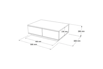 Najar Soffbord 90 cm - Brun/Vit - Möbler - Bord & matgrupper - Soffbord
