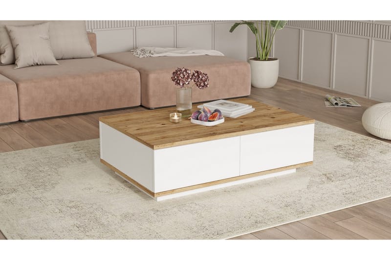 Najar Soffbord 90 cm - Brun/Vit - Möbler - Bord & matgrupper - Soffbord