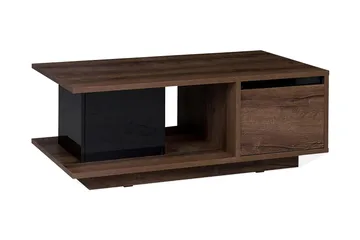 Najera Soffbord 120 cm med Förvaring - Valnötsbrun/Svart - Möbler - Bord & matgrupper - Soffbord