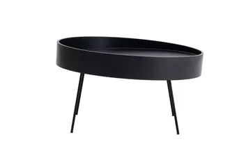Nandan 80 cm Runt Soffbord i Mörkt Trä - Svart - Möbler - Bord & matgrupper - Soffbord