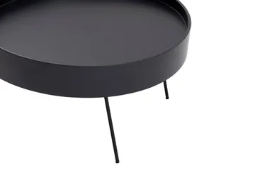 Nandan 80 cm Runt Soffbord i Mörkt Trä - Svart - Möbler - Bord & matgrupper - Soffbord