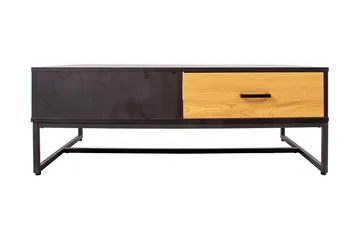 Nauerna Soffbord 110 cm med Förvaring 2 Lådor - Ekfärg/Svart - Möbler - Bord & matgrupper - Soffbord