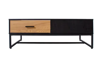 Nauerna Soffbord 110 cm med Förvaring 2 Lådor - Ekfärg/Svart - Möbler - Bord & matgrupper - Soffbord