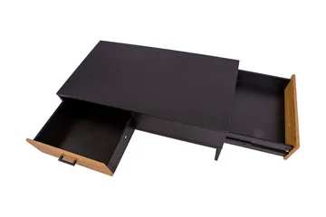 Nauerna Soffbord 110 cm med Förvaring 2 Lådor - Ekfärg/Svart - Möbler - Bord & matgrupper - Soffbord