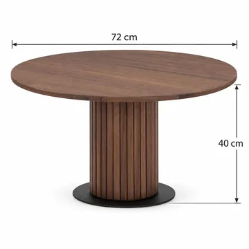 Noira Soffbord 72 cm Runt - Valnöt - Möbler - Bord & matgrupper - Soffbord