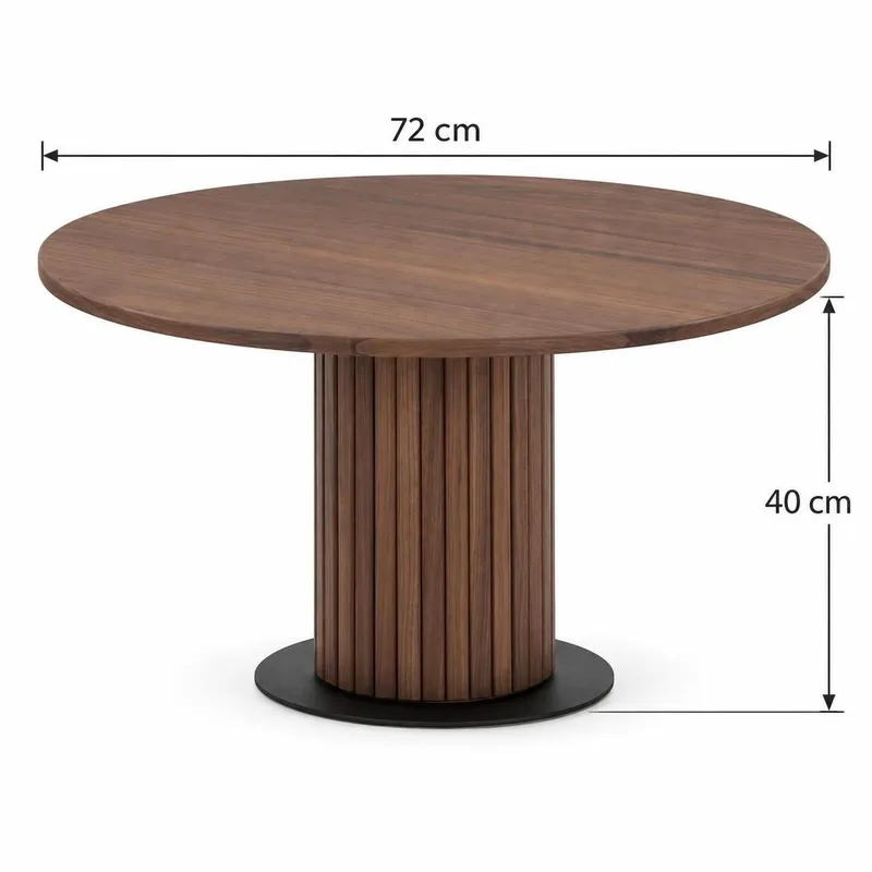 Noira Soffbord 72 cm Runt - Valnöt - Möbler - Bord & matgrupper - Soffbord