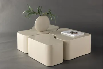 Nordland 92x74 cm Rektangulärt Soffbord i Trä - Beige - Möbler - Bord & matgrupper - Soffbord