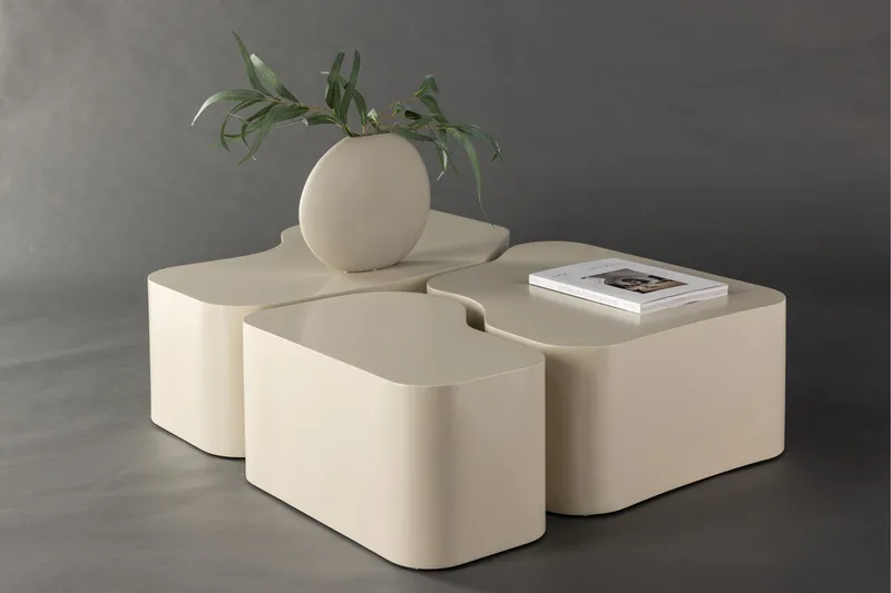 Nordland 92x74 cm Rektangulärt Soffbord i Trä - Beige - Möbler - Bord & matgrupper - Soffbord
