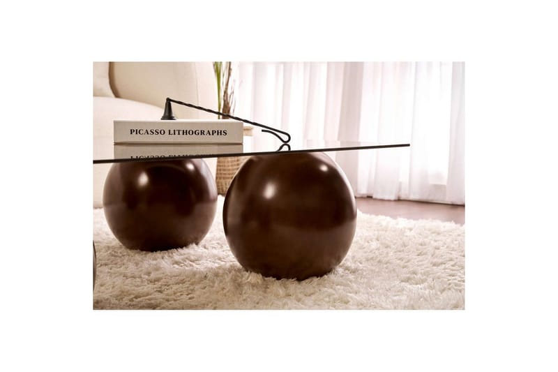 Soffbord Nordure Koushik Soffbord 110 cm Sand, Chocolate Brown - Möbler - Bord & matgrupper - Soffbord