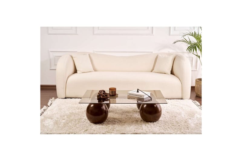 Soffbord Nordure Koushik Soffbord 110 cm Sand, Chocolate Brown - Möbler - Bord & matgrupper - Soffbord