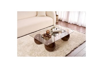 Soffbord Nordure Koushik Soffbord 110 cm Sand, Chocolate Brown - Möbler - Bord & matgrupper - Soffbord