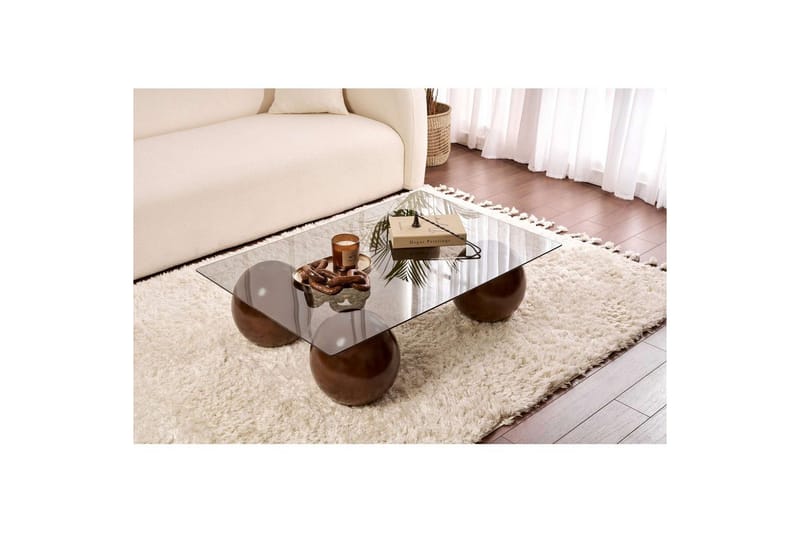 Soffbord Nordure Koushik Soffbord 110 cm Sand,Ljusgrå - Möbler - Bord & matgrupper - Soffbord