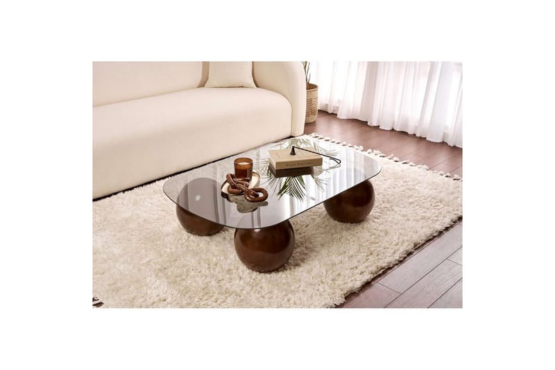 Soffbord Nordure Maroulburg Soffbord 118 cm Grå,Brun - Möbler - Bord & matgrupper - Soffbord