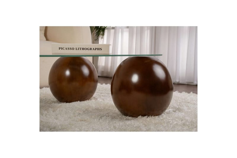 Soffbord Nordure Maroulburg Soffbord 118 cm Vit,Brun - Möbler - Bord & matgrupper - Soffbord