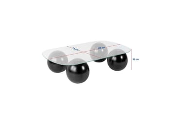 Soffbord Nordure Maroulburg Soffbord 118 cm Vit,Brun - Möbler - Bord & matgrupper - Soffbord
