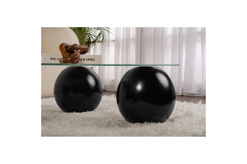 Soffbord Nordure Soffbord Elinville svart / transparent Svart,Vit - Möbler - Bord & matgrupper - Soffbord