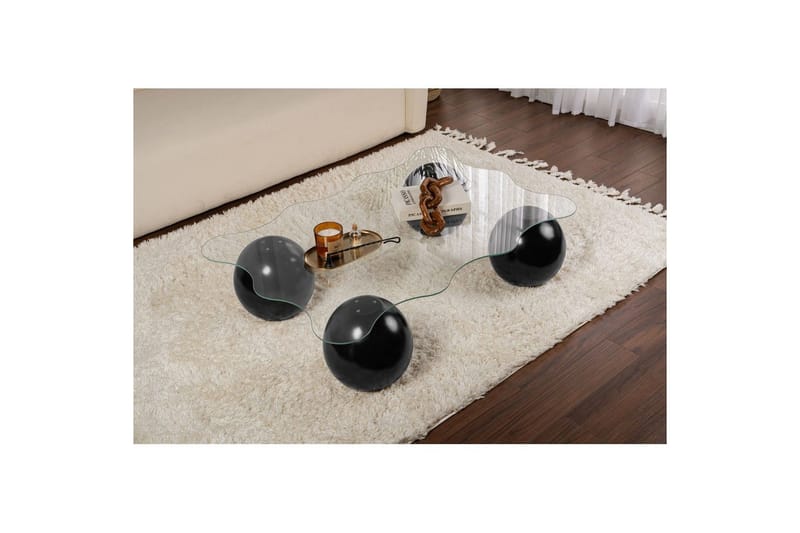 Soffbord Nordure Soffbord Elinville svart / transparent Svart,Vit - Möbler - Bord & matgrupper - Soffbord