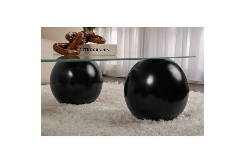 Soffbord Nordure Soffbord Koushik Svart / Transparent Svart - Möbler - Bord & matgrupper - Soffbord