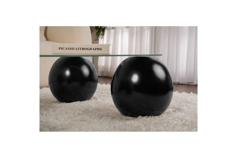 Soffbord Nordure Soffbord Maroulburg Svart / Transparent Svart,Vit - Möbler - Bord & matgrupper - Soffbord