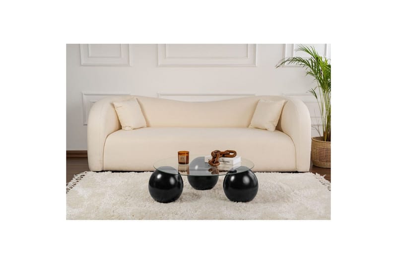 Soffbord Nordure Soffbord Sibas Svart / Transparent Svart,Silver - Möbler - Bord & matgrupper - Soffbord