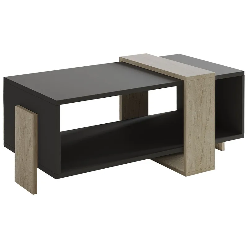 Norell Soffbord 90x40x49 cm - Travertine och Anthracite - Möbler - Bord & matgrupper - Soffbord