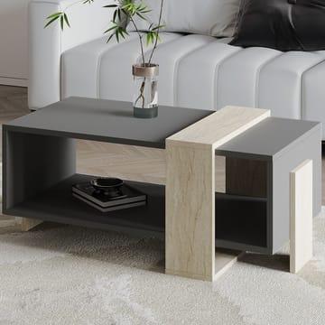 Norell Soffbord 90x40x49 cm - Travertine/Anthracite - Möbler - Bord & matgrupper - Soffbord