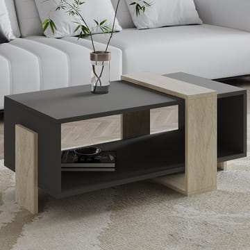 Norell Soffbord 90x40x49 cm - Travertine/Anthracite - Möbler - Bord & matgrupper - Soffbord