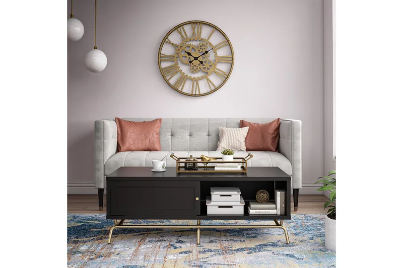 Nova Soffbord 122 cm med Förvaring Svart - CosmoLiving - Möbler - Bord & matgrupper - Soffbord