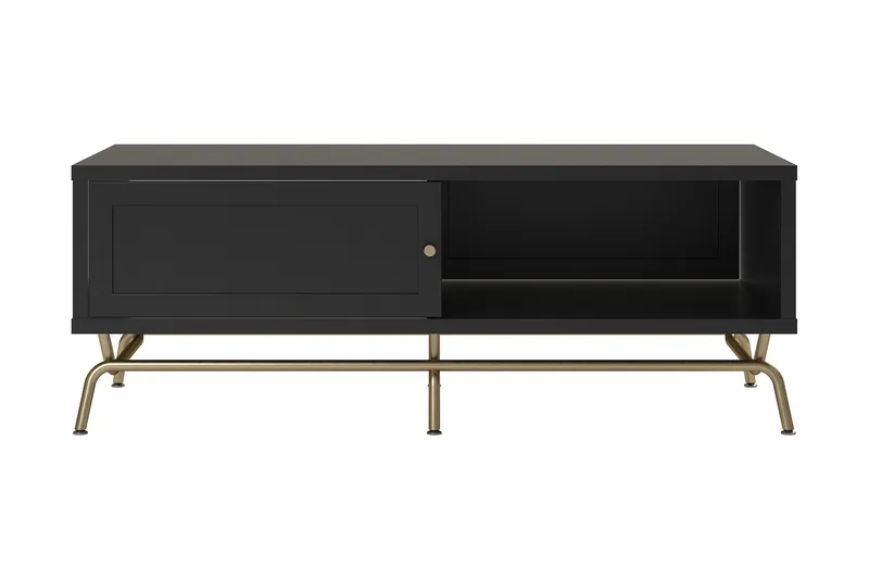 Nova Soffbord 122 cm med Förvaring Svart, undefined