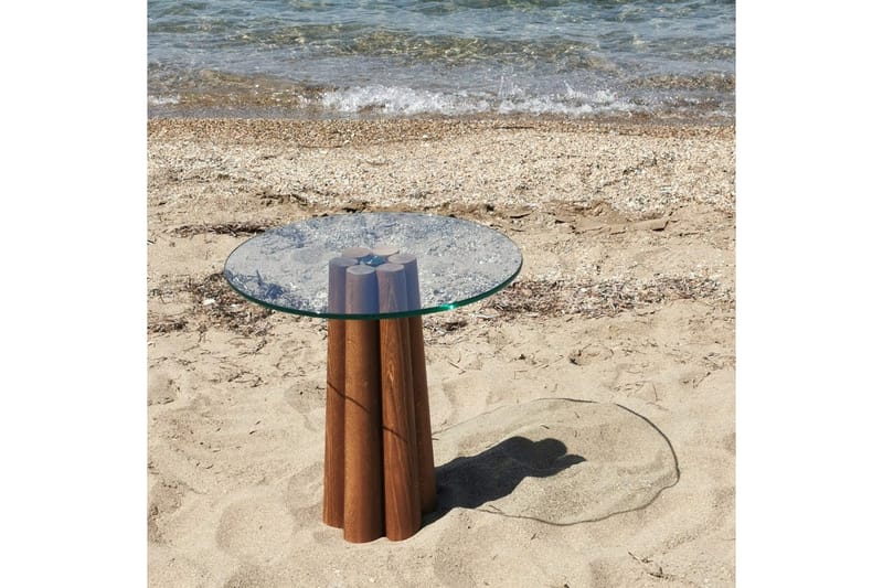 Soffbord Novera Valnöt / Transparent - Valnöt / Transparent - Möbler - Bord & matgrupper - Soffbord