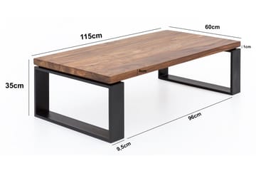 Odehnal 115 cm Rektangulärt Soffbord i Valnöt - Brun - Möbler - Bord & matgrupper - Soffbord