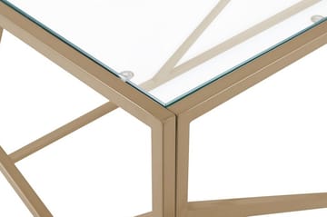 Orland 100 cm Rektangulärt Soffbord i Glas och Metall - Klar - Möbler - Bord & matgrupper - Soffbord
