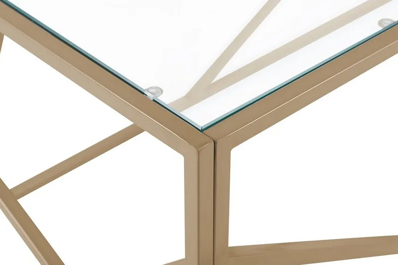 Orland Soffbord 100 cm - Glas/Guld - Möbler - Bord & matgrupper - Soffbord