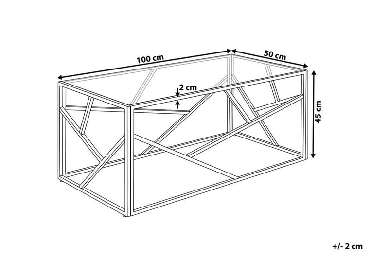 Orland Soffbord 100 cm - Glas/Guld - Möbler - Bord & matgrupper - Soffbord