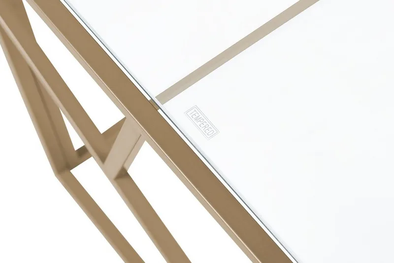 Orland Soffbord 100 cm - Glas/Guld - Möbler - Bord & matgrupper - Soffbord