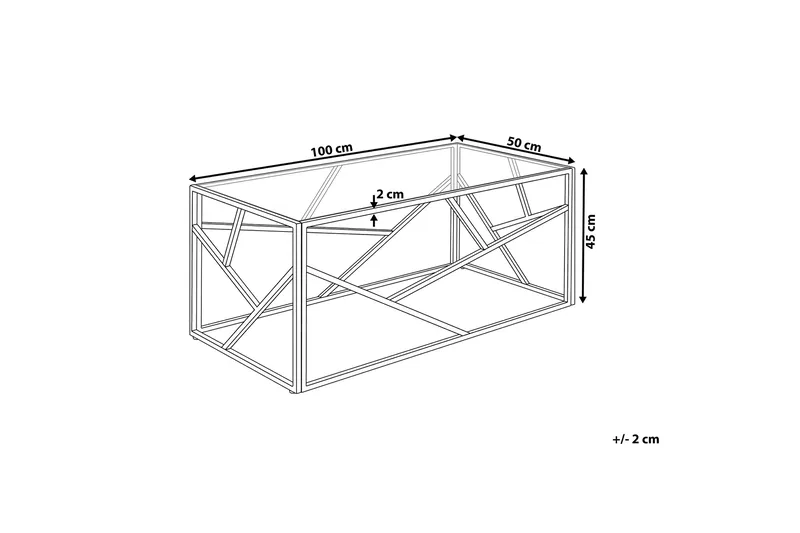 Orland Soffbord 100 cm - Glas/Guld - Möbler - Bord & matgrupper - Soffbord