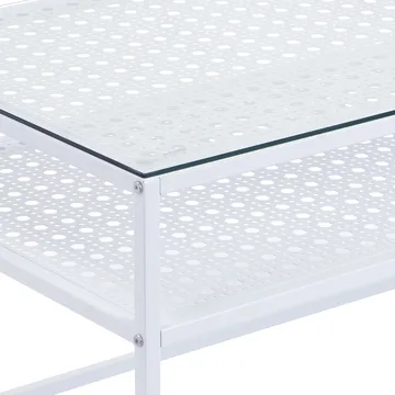 Orvanel Soffbord 100 cm - Transparent och matt vit - Möbler - Bord & matgrupper - Soffbord - Soffbord med förvaring