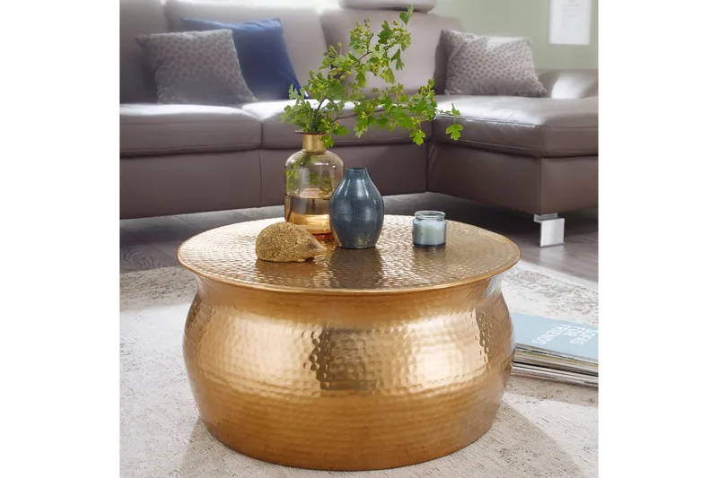 Osagie Soffbord 60 cm Runt - Guld - Möbler - Bord & matgrupper - Soffbord