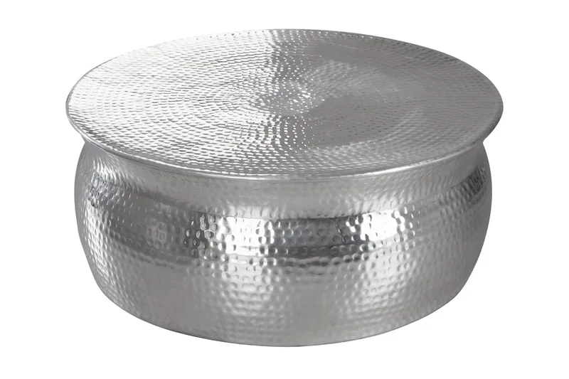 Osagie Soffbord 75 cm Runt, Silver