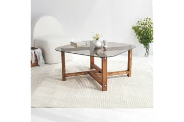 Ostwerwal Soffbord 80 cm Runt - Natur/Glas - Möbler - Bord & matgrupper - Soffbord