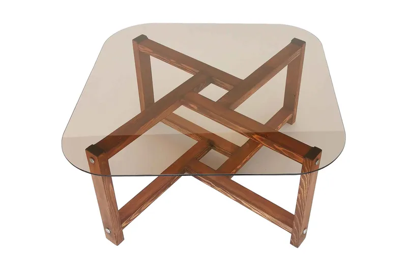 Ostwerwal Soffbord 80 cm Runt, Natur/Glas