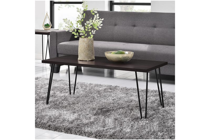 Owen Soffbord 107 cm Espresso/Svart - Dorel Home - Möbler - Bord & matgrupper - Soffbord