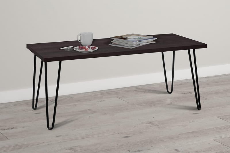 Owen Soffbord 107 cm Espresso/Svart - Dorel Home - Möbler - Bord & matgrupper - Soffbord